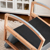 SoBuy FST93-HG Balansoar din Lemn de Fag, Fotoliu pentru Alăptat, Scaun Balansoar cu Cotiere, Rocking Chair