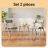 SoBuy FST98-HGx2 Lot de 2 Chaises Pliantes en Bois de Hêtre avec Coussin Déhoussable, Charge 150 kg – Chaises Salle à Manger, Cuisine et Salon, Gris
