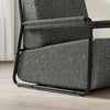 SoBuy FST99-DG Fauteuil Relax en Velours Gris avec Repose-Pieds Indépendant – Salon, Chambre, Bureau – 74×67×78 cm, Gris Foncé