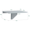 SoBuy FWT03-HG Masă Pliantă de Perete, Masă de Bucătărie Extensibilă, Birou Compact, Design care economisește spațiu, Ideală pentru Spații Mici, Bucătărie, Birou, Sufragerie, 60x40cm Gri