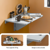 SoBuy FWT03-HG Masă Pliantă de Perete, Masă de Bucătărie Extensibilă, Birou Compact, Design care economisește spațiu, Ideală pentru Spații Mici, Bucătărie, Birou, Sufragerie, 60x40cm Gri