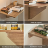 Precomandă SoBuy FWT03-PF Masă Pliabilă de Perete, Masă de Bucătărie Extensibilă, Birou Compact, Design care economisește spațiu, Ideală pentru Spații Mici, Bucătărie, Birou, Sufragerie, 60x40cm Vintage