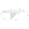 SoBuy FWT03-W Masă Pliabilă de Perete, Masă de Bucătărie Extensibilă, Birou Compact, Design care economisește spațiu, Ideală pentru Spații Mici, Bucătărie, Birou, Sufragerie, 60x40cm Alb
