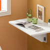 SoBuy FWT03-W Masă Pliabilă de Perete, Masă de Bucătărie Extensibilă, Birou Compact, Design care economisește spațiu, Ideală pentru Spații Mici, Bucătărie, Birou, Sufragerie, 60x40cm Alb