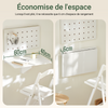 SoBuy FWT03-W Masă Pliabilă de Perete, Masă de Bucătărie Extensibilă, Birou Compact, Design care economisește spațiu, Ideală pentru Spații Mici, Bucătărie, Birou, Sufragerie, 60x40cm Alb