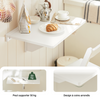 SoBuy FWT03-W Masă Pliabilă de Perete, Masă de Bucătărie Extensibilă, Birou Compact, Design care economisește spațiu, Ideală pentru Spații Mici, Bucătărie, Birou, Sufragerie, 60x40cm Alb