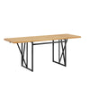 SoBuy FWT113-N Table à Manger Pliante et Extensible pour 2-8, 65x(110-200) x76cm | Table de cuisine gain de place, plateau effet bois stable et cadre métal, pour cuisine, salle à manger et bureau