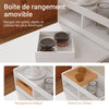 SoBuy FWT115-W Îlot Central de Cuisine à Table Pliante Extensible – Plan de Travail, Rangement – 65,3×199,5×120 cm, Blanc