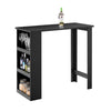 SoBuy FWT17-II-SCH Masă de Bar Înaltă pentru Bucătărie, Masă de Perete pentru Spații Mici, Bar pentru Bucătărie, Sufragerie, Birou sau Cafenea Neagră 112 x 57 x 106 cm