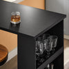SoBuy FWT17-II-SCH Masă de Bar Înaltă pentru Bucătărie, Masă de Perete pentru Spații Mici, Bar pentru Bucătărie, Sufragerie, Birou sau Cafenea Neagră 112 x 57 x 106 cm