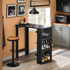 SoBuy FWT17-II-SCH Masă de Bar Înaltă pentru Bucătărie, Masă de Perete pentru Spații Mici, Bar pentru Bucătărie, Sufragerie, Birou sau Cafenea Neagră 112 x 57 x 106 cm