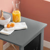 SoBuy FWT20-HG Table Murale Rabattable à Manger Pliable avec Tableau Mémo Extensible Gain de Place pour Cuisine, Bureau et Petits Espaces Gris 50cm x 75cm x 76cm