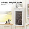 SoBuy FWT20-W Masă de perete rabatabilă, pliabilă cu tablă memo extensibilă, care economisește spațiu, pentru bucătărie, birou și spații mici, Alb 50cm x 75cm x 76cm
