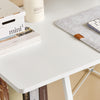 SoBuy FWT29-W Bureau informatique Secrétaire Table avec 3 étagères cadre métal -Blanc