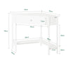 SoBuy Consola albă pentru birou cu bibliotecă FWT31-W