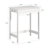 SoBuy FWT43-W Petit Bureau avec 1 Tiroir et 2 Crochets Bureau Gaming avec Etagères de Rangement Desk Multifonctionnel pour Chambre Table Gaming Blanc 60x40x77cm