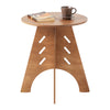 SoBuy HFBT01-BR Măsuță laterală rotundă din lemn, măsuță de cafea rotundă, noptieră, măsuță de pat, capete de canapea cu îmbinări Tenon și Mortise
