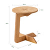 SoBuy HFBT02-K-N Masă laterală rotundă, Măsuță de cafea rotundă, Noptieră, Masă de capăt de canapea în formă de C, Îmbinări cu cep și scobitură