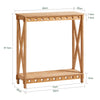 SoBuy HFSB01-N Masă consolă din lemn, Consolă intrare design, Măsuțe laterale canapea, Masă decorativă cu îmbinări tenon și morteză