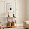 SoBuy Consola de intrare cu 1 raft Cabinet de intrare Spațiu natural Mapspazio 80x30x87.5cm HFSB01-N