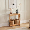 SoBuy Consola de intrare cu 1 raft Cabinet de intrare Spațiu natural Mapspazio 80x30x87.5cm HFSB01-N