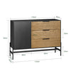 SoBuy HFSB02-SCH Comodă, Bufet, Dulap de Depozitare, 114x40x83cm