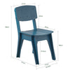 SoBuy HFST01-B Scaun Albastru cu Design din Lemn Confortabil Ergonomic Scaun de Sufragerie cu Spătar Scaun de Birou cu Îmbinări Tenon și Mortise