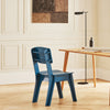 SoBuy HFST01-B Scaun Albastru cu Design din Lemn Confortabil Ergonomic Scaun de Sufragerie cu Spătar Scaun de Birou cu Îmbinări Tenon și Mortise
