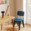 SoBuy HFST01-B Scaun Albastru cu Design din Lemn Confortabil Ergonomic Scaun de Sufragerie cu Spătar Scaun de Birou cu Îmbinări Tenon și Mortise