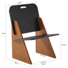 SoBuy HFST03-SCH Scaun de design din lemn confortabil ergonomic, fotoliu pentru living, scaun de bucătărie cu îmbinări tip tenon și morteză