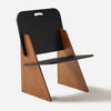 SoBuy HFST03-SCH Scaun de design din lemn confortabil ergonomic, fotoliu pentru living, scaun de bucătărie cu îmbinări tip tenon și morteză