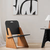 SoBuy HFST03-SCH Scaun de design din lemn confortabil ergonomic, fotoliu pentru living, scaun de bucătărie cu îmbinări tip tenon și morteză