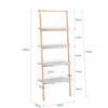SoBuy HSTR02-HG Étagère Échelle, Bibliothèque à 4 Niveaux, Étagère de Rangement, Meuble de Rangement sur Pieds, Bibliothèque Murale, pour Bureau, Salon, Chambre, Cuisine, 65x39x169cm, Gris