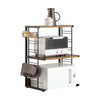 SoBuy KCR08-PF Étagères Micro-Ondes de Cuisine Support pour Four à Micro-Ondes Double Four Micro-Ondes Étagère à Micro-Ondes Étagère de Cuisine 2 Niveaux, Cadre en Fer, Charge Max 40 kg