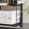 SoBuy KCR08-PF Étagères Micro-Ondes de Cuisine Support pour Four à Micro-Ondes Double Four Micro-Ondes Étagère à Micro-Ondes Étagère de Cuisine 2 Niveaux, Cadre en Fer, Charge Max 40 kg