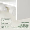 SoBuy KCR09-W Porte-Assiettes Murale Meuble de Rangement d'Assiettes Mural Etagère à Epices Etagere Murale pour Rangement Cuisine - avec 1 étagère supplémentaire et 7 Crochets, 64x24x71 cm