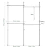 SoBuy Dulap de garderobă Warderobend modular pe pământ, KLS03-HG