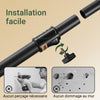 SoBuy KLS03-II-SCH Suport telescopic robust pentru haine – Dulap deschis reglabil cu bare pentru dormitor/dressing, Negru