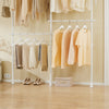SoBuy KLS03-II-W Suport telescopic robust pentru haine - Dulap deschis reglabil cu bare, Cuier pentru dormitor/dressing, Alb
