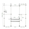SoBuy KLS04 Suport telescopic pentru haine, rezistent - Dulap deschis reglabil cu bare și rafturi, Cuier pentru dormitor/dressing, Alb