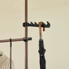 SoBuy KLS04-II-BR Suport telescopic pentru haine, robust - Dulap deschis reglabil cu bare și rafturi, Cuier pentru dormitor/dressing, Maro