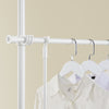 SoBuy KLS04-II-W Suport telescopic pentru haine, rezistent - Dulap deschis reglabil cu bare și rafturi, Cuier pentru dormitor/dressing, Alb