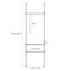 SoBuy KLS07-HG Télescopique Porte-vêtements Système de Penderie Blanc