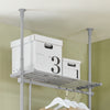 SoBuy KLS07-HG Télescopique Porte-vêtements Système de Penderie Blanc