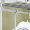 SoBuy KLS07-HG Télescopique Porte-vêtements Système de Penderie Blanc