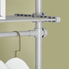 SoBuy KLS07-HG Télescopique Porte-vêtements Système de Penderie Blanc