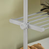 SoBuy KLS07-HG Télescopique Porte-vêtements Système de Penderie Blanc