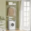 SoBuy KLS07-HG Télescopique Porte-vêtements Système de Penderie Blanc