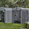 Sobuy Garaj auto pentru perdele de perdele exterioare cutie cu cutie motocicletă perdea impermeabilă pentru mașini motociclete și unelte șopron de grădină și dulap gri în aer liber 120x176x163 cm kls11-dg