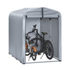 SoBuy KLS11-K Șopron de grădină, șopron de exterior, impermeabil, magazie pentru motociclete cu cârlige, garaj pentru biciclete și unelte, magazie pentru biciclete, depozitare și depozitare, argintiu, 120 x 176 x 163 cm